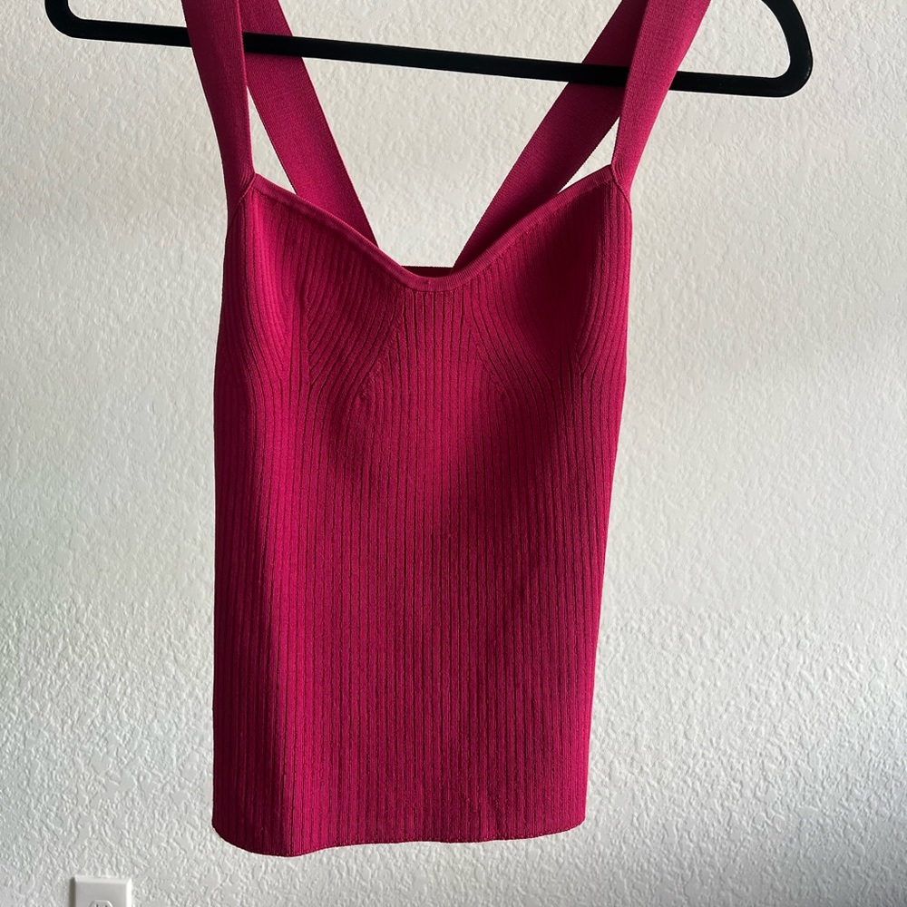 Marciano ribbed criss cross top